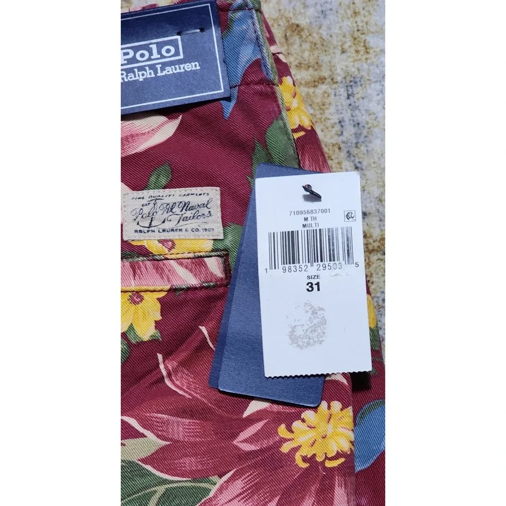 $148 NWT Polo Ralph Lauren Men's 9-Inch Classic Fit Floral Twill Shorts Size 31